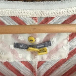 Anthropologie top little yellow button